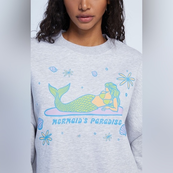 PacSun Mermaid's Paradise Oversized Sweatshirt - Picture 3 of 12